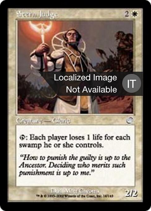 Stern Judge - Torment (#16) - Illustrated by Matt Cavotta - Magic: The Gathering Card