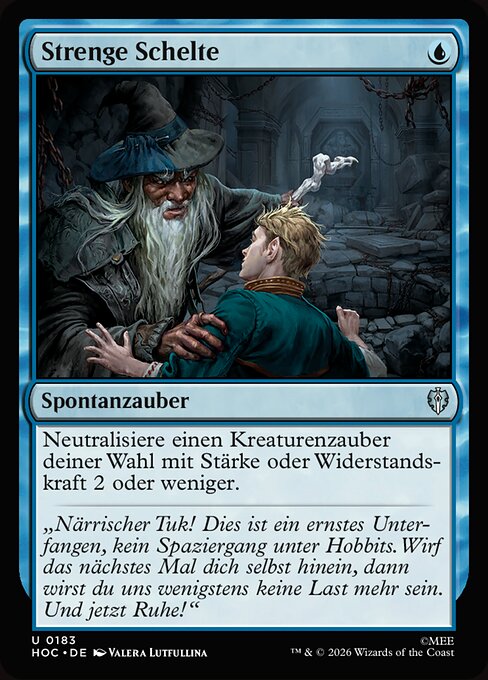 Rapapolvo (Stern Scolding) - The Lord of the Rings: Tales of Middle-earth (#71) - Illustrated by Valera Lutfullina - Magic: The Gathering Card