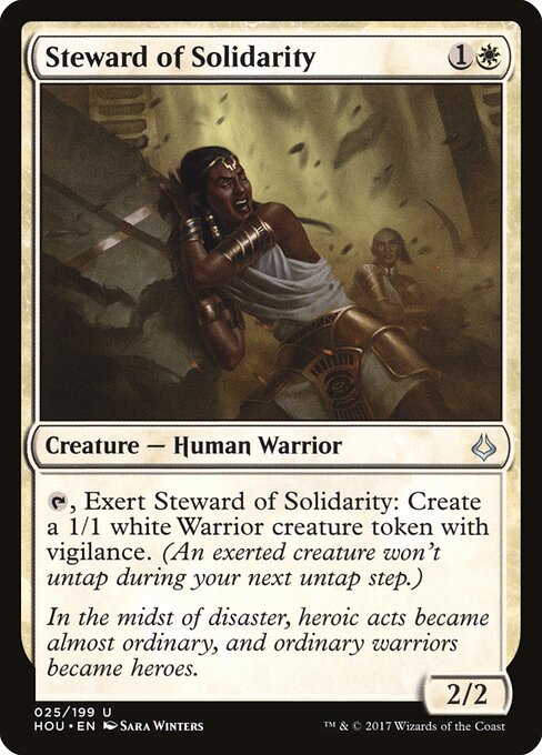 Steward of Solidarity - Hour of Devastation (#25) - Illustrated by Sara Winters - Magic: The Gathering Card