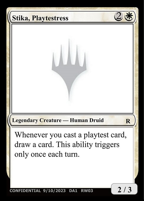 Stika, Playtestress - Unknown Event (#RW03d) - Magic: The Gathering Card
