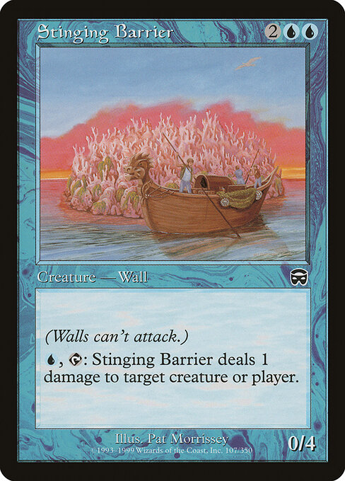 Stinging Barrier - Mercadian Masques Magic card