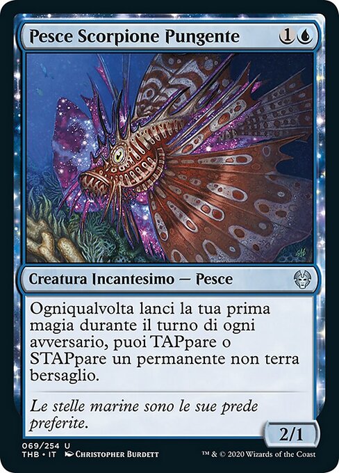 Pez león puntiagudo (Stinging Lionfish) - Jumpstart 2022 (#352) - Illustrated by Christopher Burdett - Magic: The Gathering Card