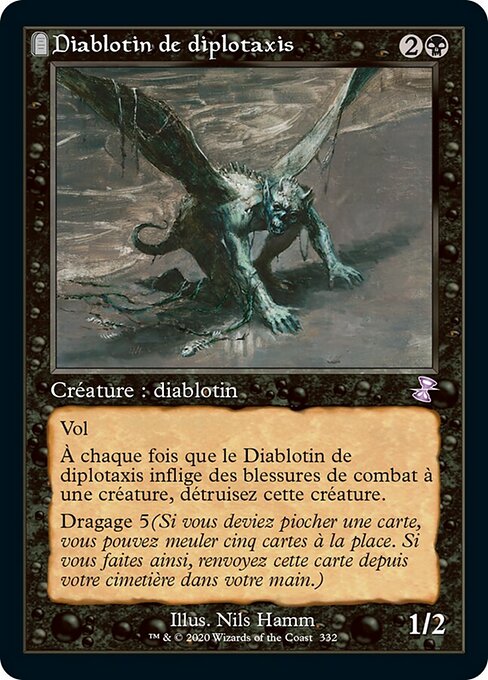 臭い草のインプ (Stinkweed Imp) - Duel Decks: Izzet vs. Golgari (#54) - Illustrated by Nils Hamm - Magic: The Gathering Card
