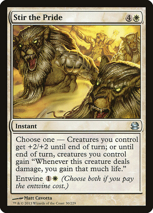 一族の奮起 (Stir the Pride) - Darksteel (#16) - Illustrated by Matt Cavotta - Magic: The Gathering Card