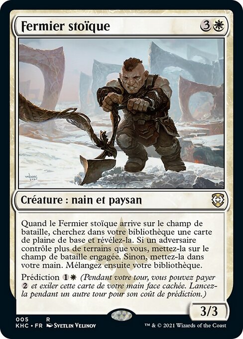 Granjero estoico (Stoic Farmer) - Kaldheim Commander (#5) - Illustrated by Svetlin Velinov - Magic: The Gathering Card