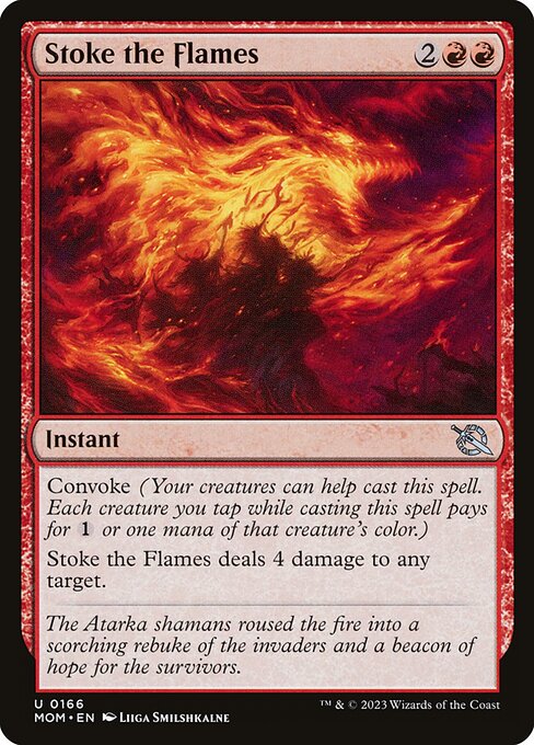 Stoke the Flames - March of the Machine (#166) - Illustrated by Liiga Smilshkalne - Magic: The Gathering Card