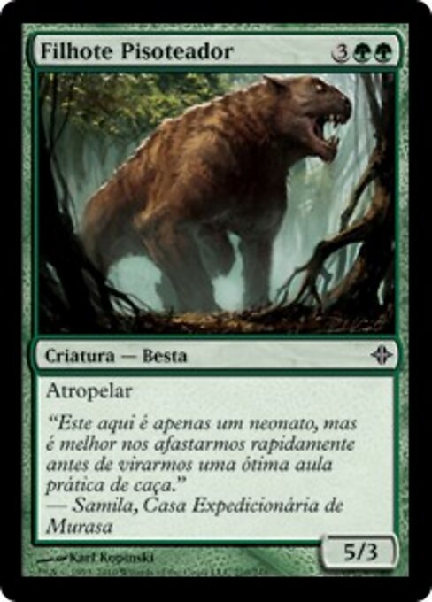 跺地幼兽 (Stomper Cub) - Rise of the Eldrazi (#210) - Illustrated by Karl Kopinski - Magic: The Gathering Card