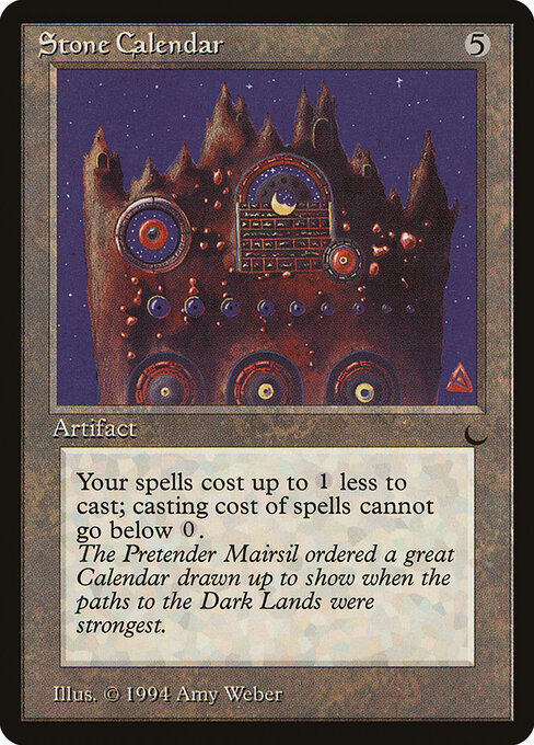 Calendario di Pietra (Stone Calendar) - The Dark (#111) - Illustrated by Amy Weber - Magic: The Gathering Card