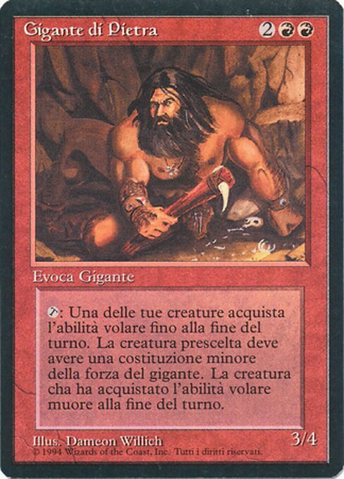 Steinriese (Stone Giant) - Foreign Black Border (#179) - Illustrated by Dameon Willich - Magic: The Gathering Card
