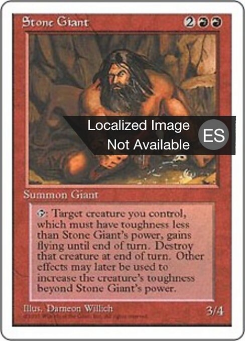Stone Giant - Fourth Edition (#223) - Illustrated by Dameon Willich - Magic: The Gathering Card