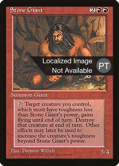Stone Giant - Fourth Edition Foreign Black Border (#223) - Illustrated by Dameon Willich - Magic: The Gathering Card