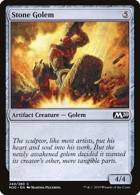 Stone Golem - Core Set 2020 Magic card