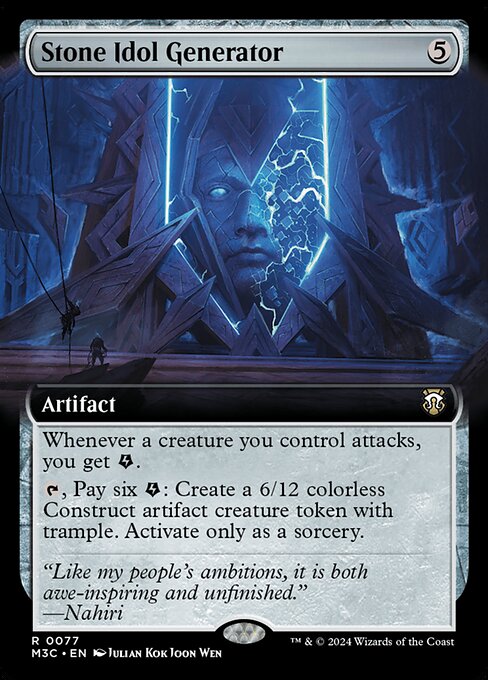 Stone Idol Generator - Modern Horizons 3 Commander (#77) - Illustrated by Julian Kok Joon Wen - Magic: The Gathering Card