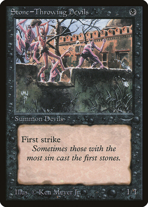 Stone-Throwing Devils - Arabian Nights Magic card