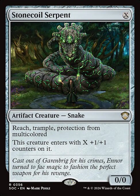 Stonecoil Serpent - Secrets of Strixhaven Commander Magic card