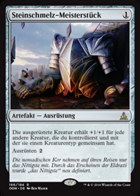 Steinschmelz-Meisterstück (Stoneforge Masterwork) - Oath of the Gatewatch (#166) - Illustrated by Ben Maier - Magic: The Gathering Card