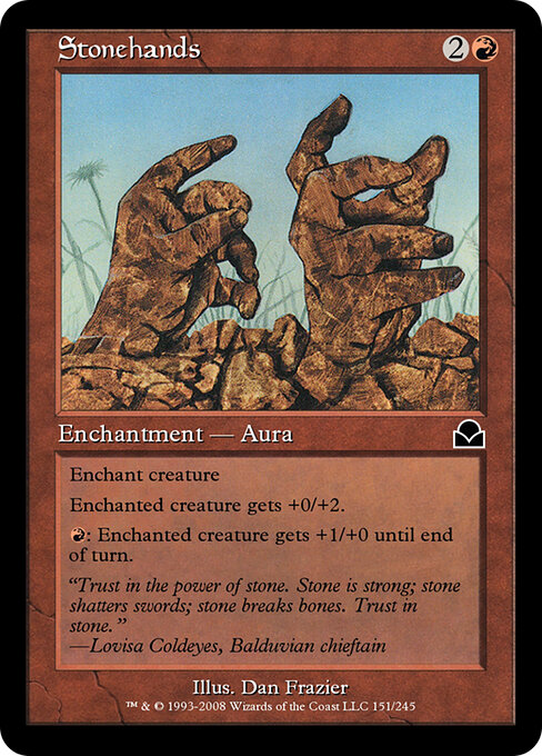 Stonehands - Masters Edition II Magic card