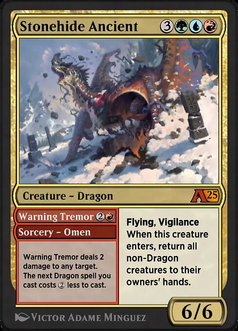 Stonehide Ancient // Warning Tremor - Alchemy: Tarkir (#26) - Illustrated by Victor Adame Minguez - Magic: The Gathering Card