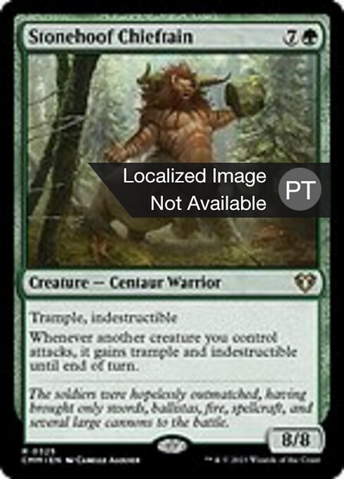Steinhuf-Häuptling (Stonehoof Chieftain) - Commander 2016 (#25) - Illustrated by Tomasz Jedruszek - Magic: The Gathering Card