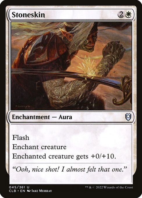 Stoneskin - Commander Legends: Battle for Baldur's Gate (#45) - Illustrated by Jake Murray - Magic: The Gathering Card