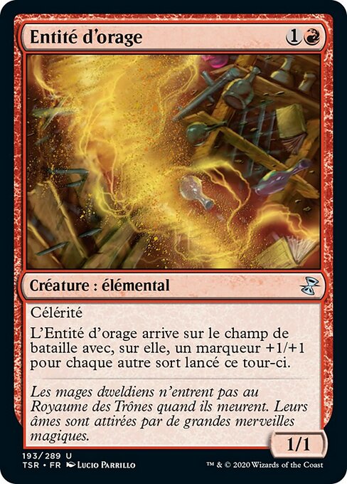 Entité d'orage (Storm Entity) - Time Spiral Remastered (#193) - Illustrated by Lucio Parrillo - Magic: The Gathering Card