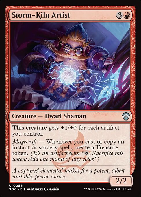 Storm-Kiln Artist - Secrets of Strixhaven Commander Magic card