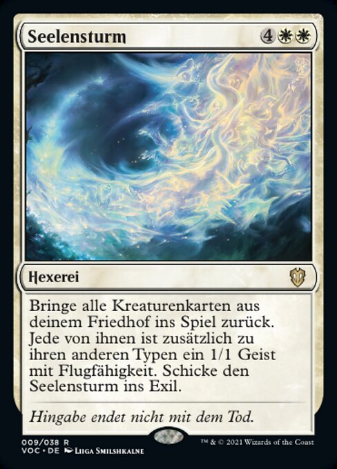 Seelensturm (Storm of Souls) - Bloomburrow Commander (#156) - Illustrated by Liiga Smilshkalne - Magic: The Gathering Card