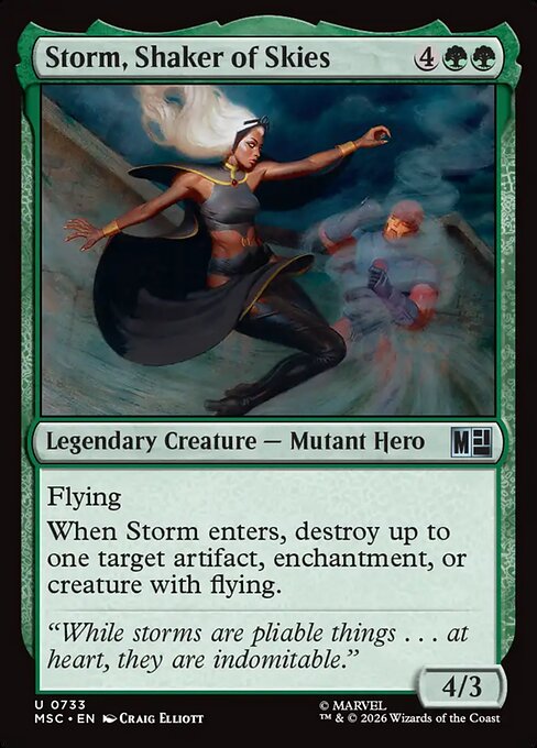 Storm, Shaker of Skies - Marvel Super Heroes Commander Magic card