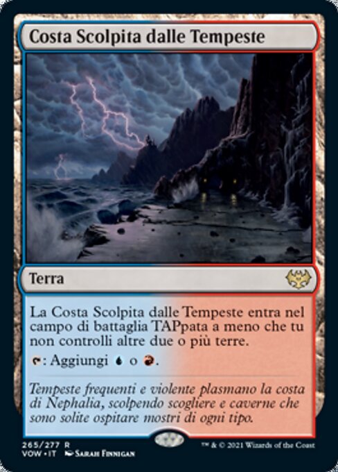 Costa Scolpita dalle Tempeste (Stormcarved Coast) - Innistrad: Crimson Vow (#265) - Illustrated by Sarah Finnigan - Magic: The Gathering Card