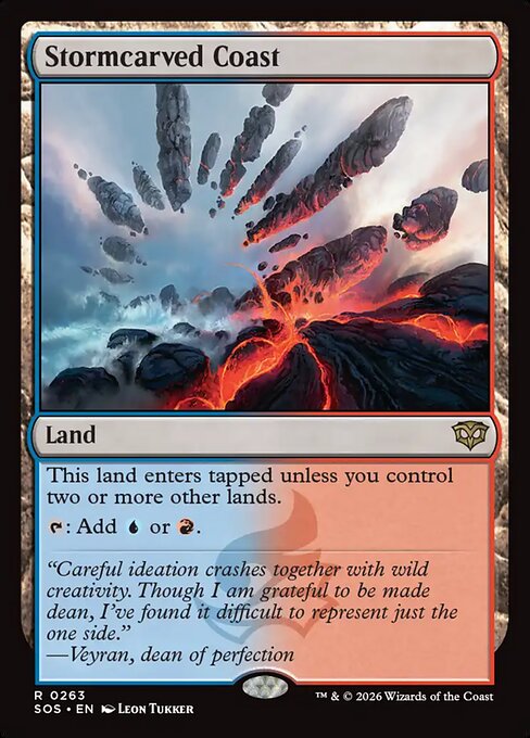 Stormcarved Coast - Secrets of Strixhaven (#263) - Illustrated by Leon Tukker - Magic: The Gathering Card