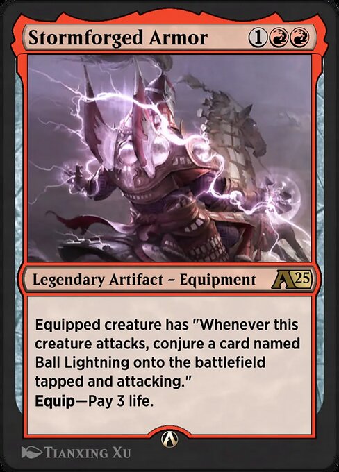 Stormforged Armor - Alchemy: Tarkir (#13) - Illustrated by Tianxing Xu - Magic: The Gathering Card