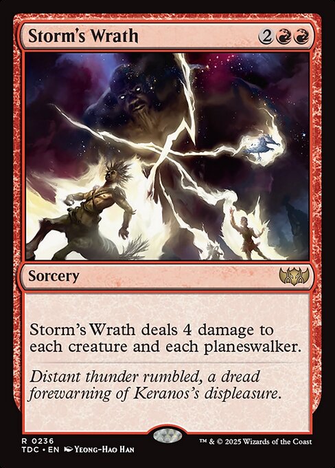 Storm's Wrath - Tarkir: Dragonstorm Commander Magic card