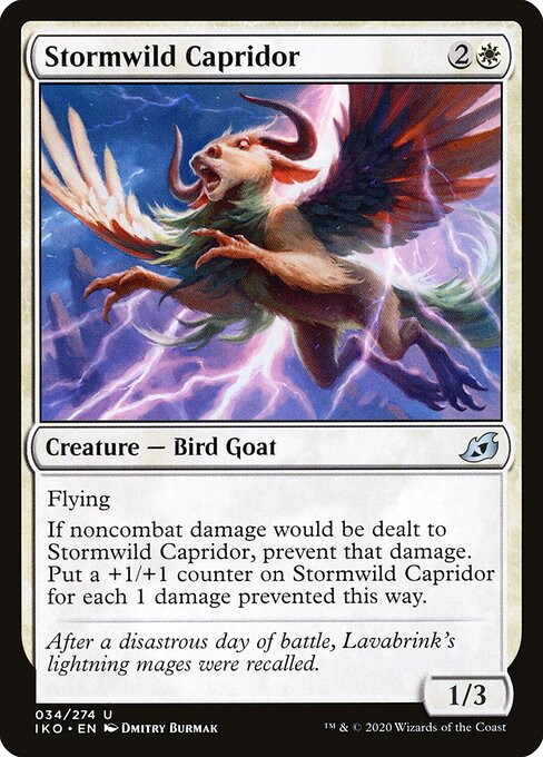 Cabradora tormentosa (Stormwild Capridor) - Ikoria: Lair of Behemoths (#34) - Illustrated by Dmitry Burmak - Magic: The Gathering Card