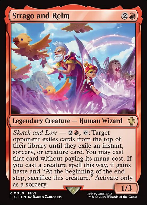 Strago and Relm - Final Fantasy Commander Magic card