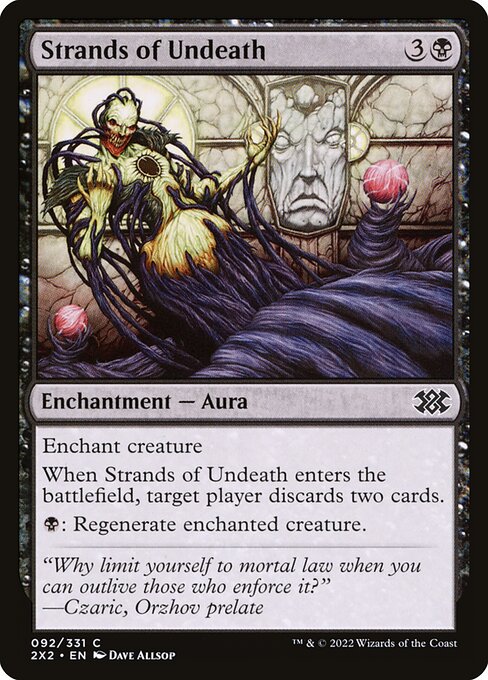 Strands of Undeath - Double Masters 2022 (#92) - Illustrated by Dave Allsop - Magic: The Gathering Card