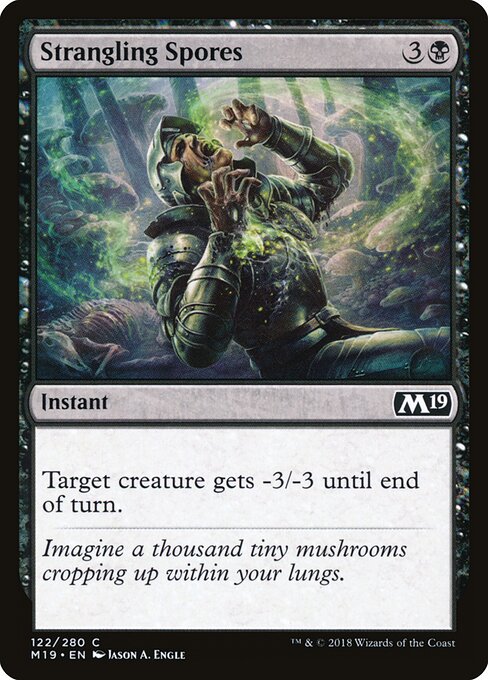 Strangling Spores - Core Set 2019 Magic card
