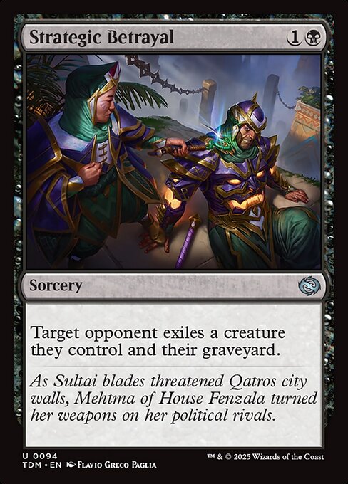Tradimento Strategico (Strategic Betrayal) - Tarkir: Dragonstorm (#94) - Illustrated by Flavio Greco Paglia - Magic: The Gathering Card