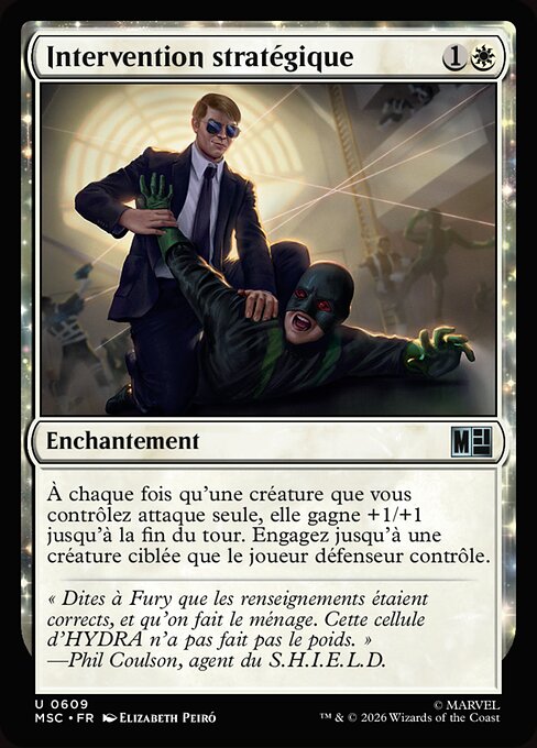 戦略的介入 (Strategic Intervention) - Marvel Super Heroes Commander (#609) - Illustrated by Elizabeth Peiró - Magic: The Gathering Card