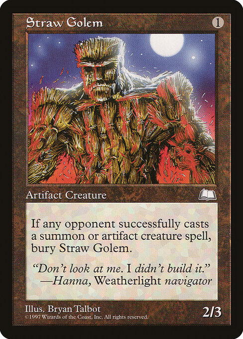 Straw Golem - Weatherlight Magic card