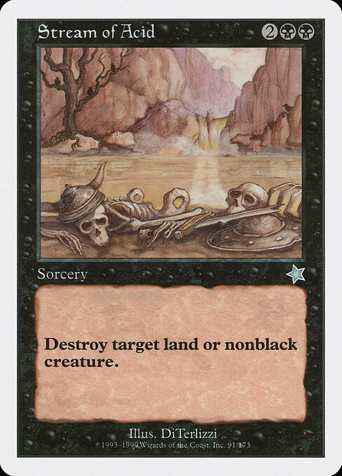 Stream of Acid - Starter 1999 (#91) - Illustrated by DiTerlizzi - Magic: The Gathering Card