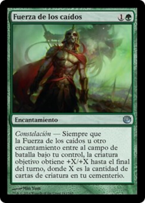 倒れた者からの力 (Strength from the Fallen) - Journey into Nyx (#143) - Illustrated by Min Yum - Magic: The Gathering Card