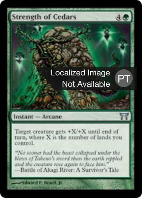 Forza dei Cedri (Strength of Cedars) - Champions of Kamigawa (#245) - Illustrated by Edward P. Beard, Jr. - Magic: The Gathering Card