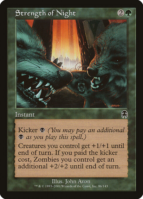 Strength of Night - Apocalypse (#86) - Illustrated by John Avon - Magic: The Gathering Card