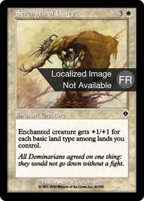 L'Unione Fa la Forza (Strength of Unity) - Invasion (#40) - Illustrated by Andrew Goldhawk - Magic: The Gathering Card