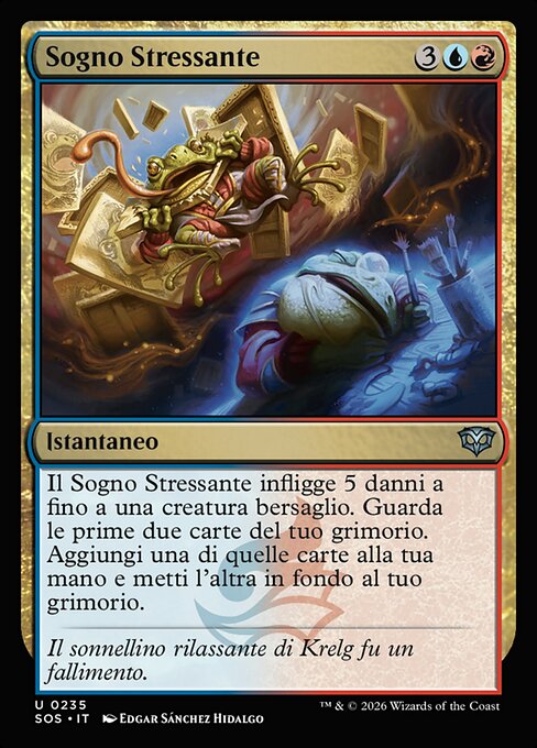 Sogno Stressante (Stress Dream) - Secrets of Strixhaven (#235) - Illustrated by Edgar Sánchez Hidalgo - Magic: The Gathering Card