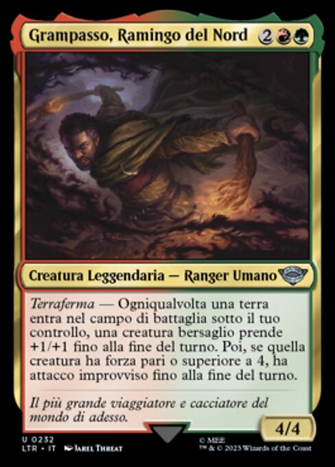 Streicher, Waldläufer des Nordens (Strider, Ranger of the North) - The Lord of the Rings: Tales of Middle-earth (#232) - Illustrated by Jarel Threat - Magic: The Gathering Card