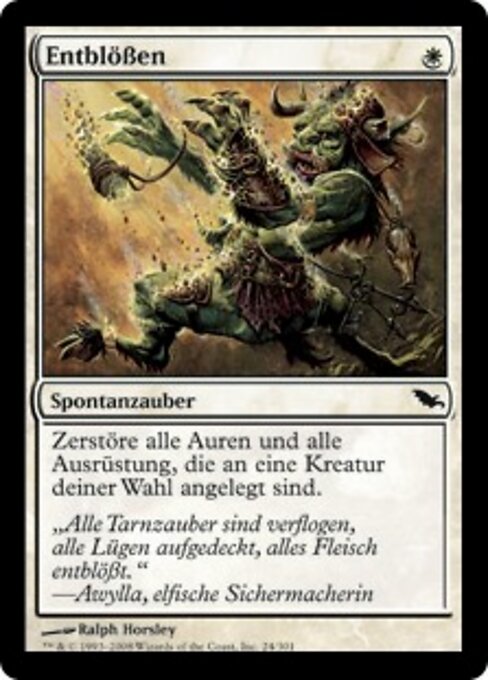 Spogliare (Strip Bare) - Shadowmoor (#24) - Illustrated by Ralph Horsley - Magic: The Gathering Card