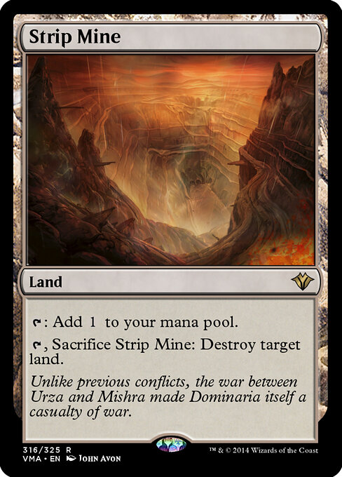 Strip Mine - Vintage Masters (#316) - Illustrated by John Avon - Magic: The Gathering Card
