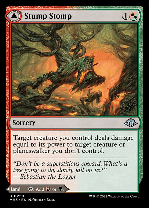 Stump Stomp // Burnwillow Clearing - Modern Horizons 3 Magic card