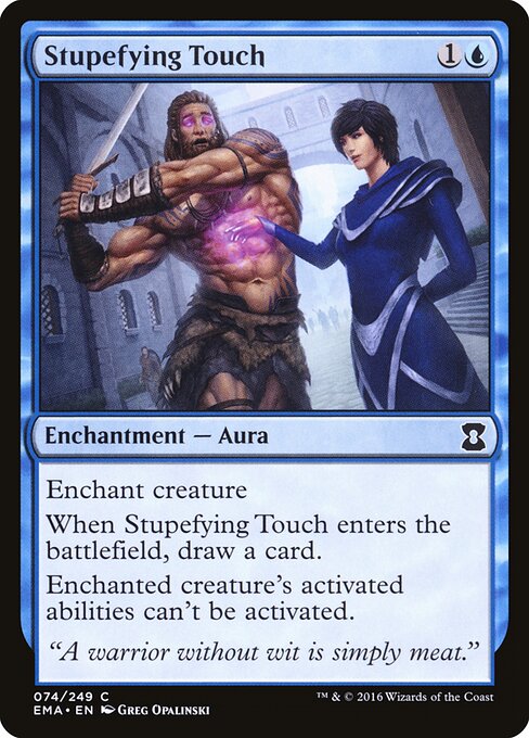 Stupefying Touch - Eternal Masters (#74) - Illustrated by Greg Opalinski - Magic: The Gathering Card